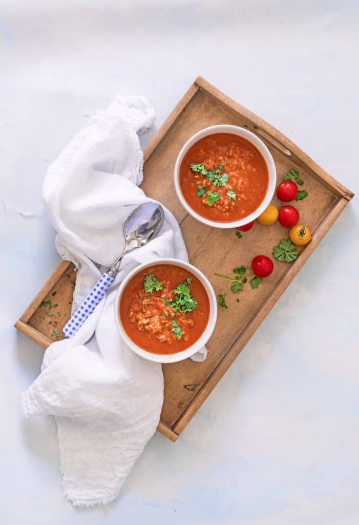 Frische Tomatensuppe mit Ingwer und Reis für Thermomix®