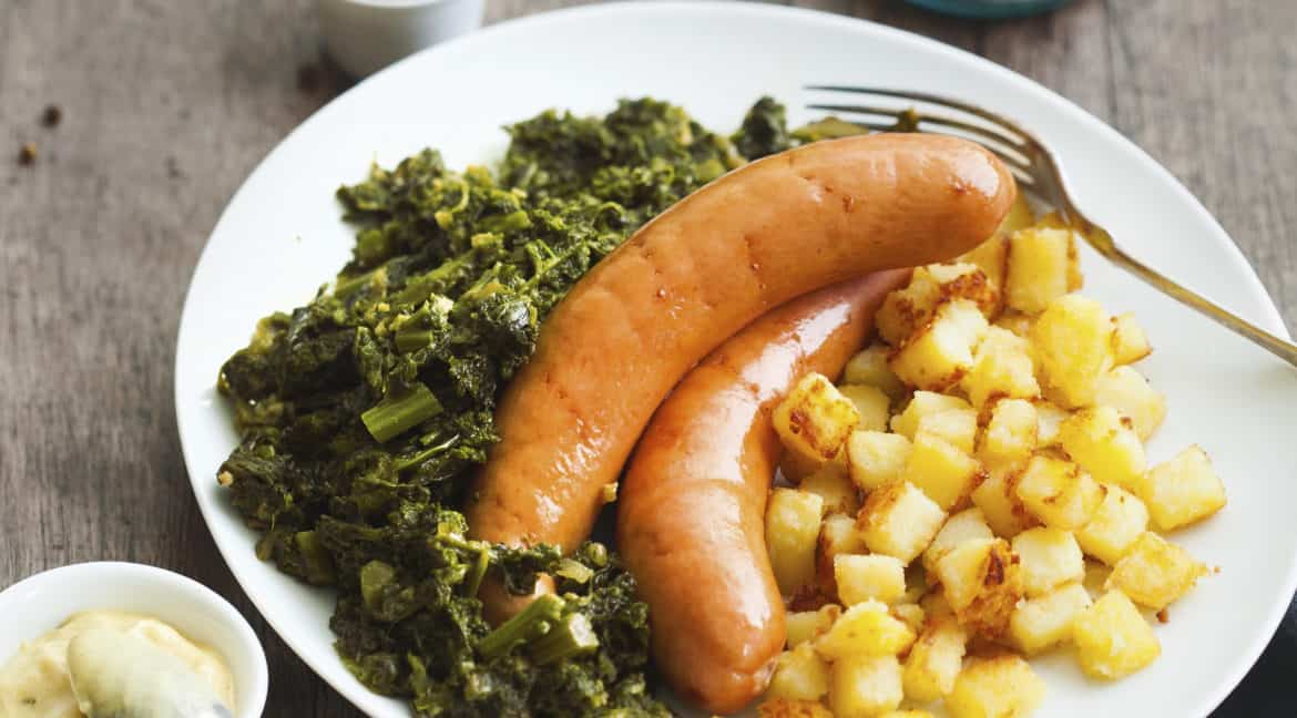 Grünkohl Mit Wurst Und Röstkartoffelwürfeln - Thermomix Rezepte Blogs