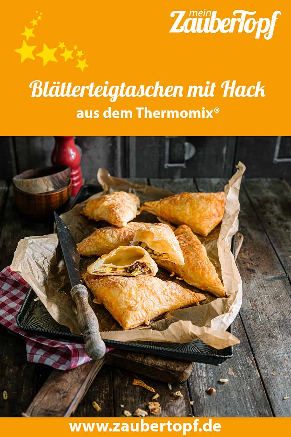 Blätterteigtaschen Mit Hack – Rezept Für Den Thermomix®