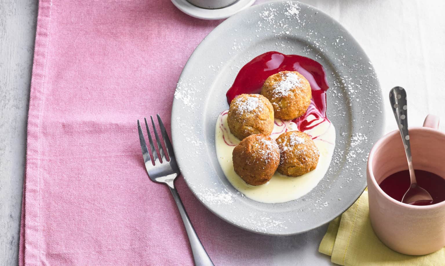 Apfelknödel mit Vanillesoße – Rezept für den Thermomix®