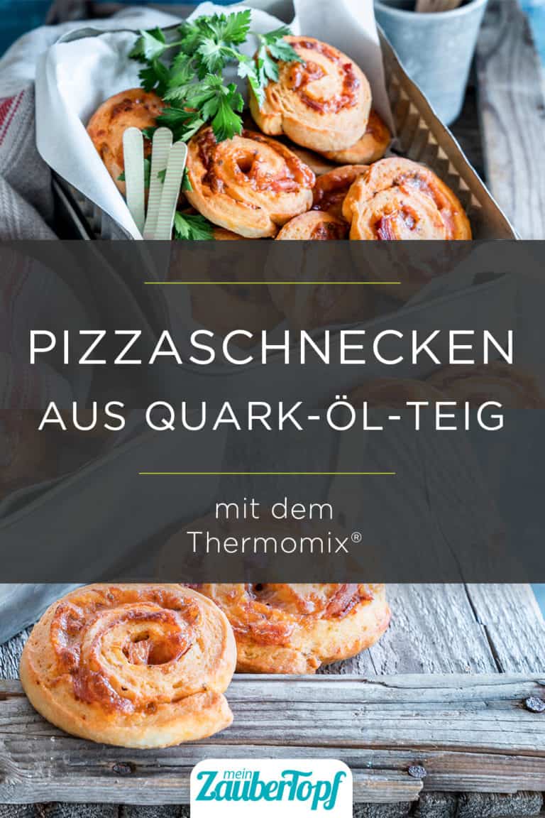 Pizzaschnecken Quark-Öl- oder Blätterteig – Rezept für den Thermomix®